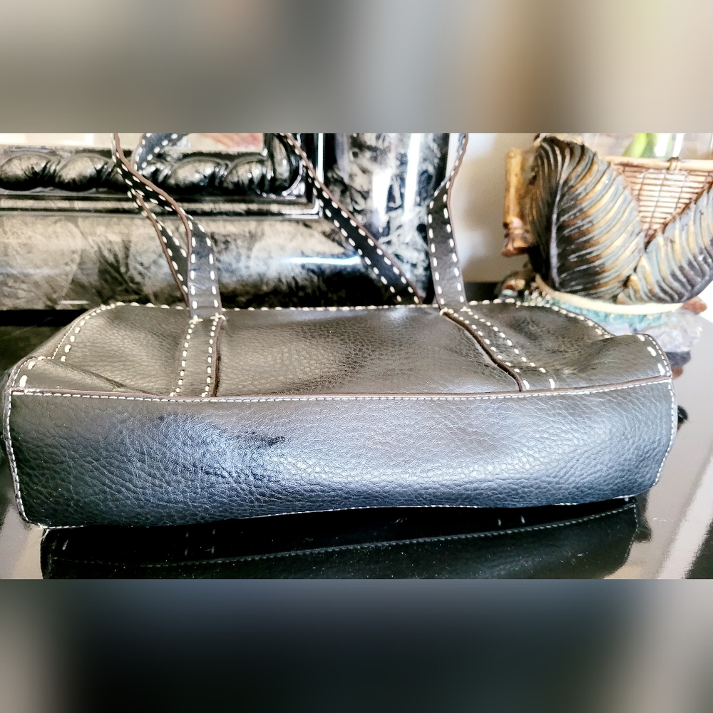 Relic Hannah Contrast Stitching Shoulder Bag Vegan Leather Black 12"×7"×3" NEW - Picture 13 of 16